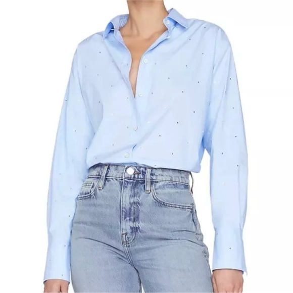 Frame rhinestone button down - Picture 5 of 6